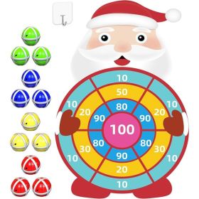 30 Inch Santa Claus Dart Board Game, Christmas Party Game And Gift For Kids, Indoor Outdoor Holiday Decor And Party Favors