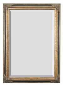 Mini Grand Victorian Mirror 24X36 Antique Gold With Black
