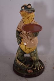 Crocodile Butler With Tray 39"