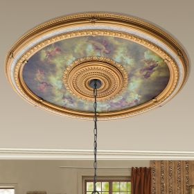 Classical Large Oval Chandelier Ceiling Medallion 79 Inches