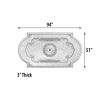 Blanco Rectangular Chandelier Ceiling Medallion 94 Inches