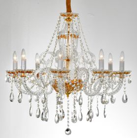 Fine Crystal And Gold Chandelier