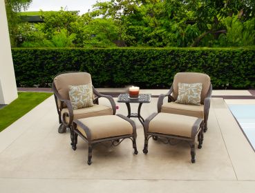 Grand Bonaire Weave Outdoor Club Chair Set Of 5