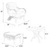 Grand Bonaire Weave Outdoor Club Chair Set Of 5