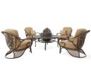 Grand Bonaire Weave 6 Piece All Inclusive Outdoor Firepit Set (Kit)
