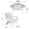 Grand Bonaire Weave 6 Piece All Inclusive Outdoor Firepit Set (Kit)