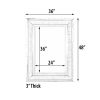 The Sterling Mirror 24X36 Silver With Champagne Wash
