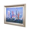 Pointelistic Regata Boat 13 Framed