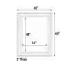 The Sterling Mirror 36X48 Silver With Champagne Wash