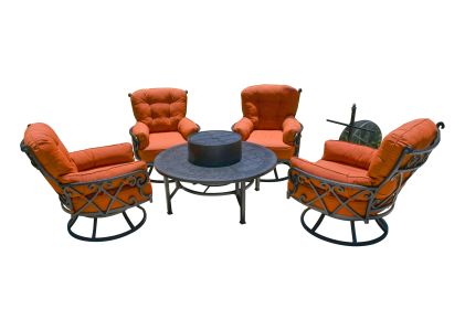 Chillounger All Inclusive Outdoor Firepit Club Set (Kit)