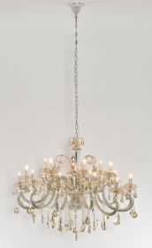 Hollywood Brush 18 Light Silver Chandelier
