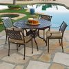 Savannah Outdoor Aluminum Round Dining Table Set Of 5 (Kit)