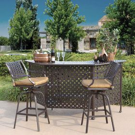Savannah Outdoor Aluminum 3 Piece Bar Set (Kit)