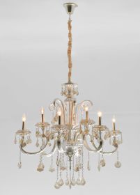 Hollywood Brush 9 Light Silver Chandelier