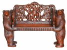 Two Bears Holding Bench