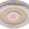 Petite Blanco Chandelier Ceiling Medallion 24 Inch Diameter