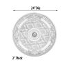 Petite Blanco Chandelier Ceiling Medallion 24 Inch Diameter