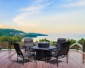 Windermere All Inclusive Outdoor Gas Firepit Club Table Set (Kit)