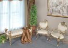 Platine Pair Of French Rococo Mahogany Fire Side Chairs