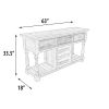 Farmhouse Console With Wine Rack In All Natural Finish