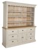 Farmhouse Cote De Azur Hutch In White Chalk And Natural Finish