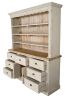 Farmhouse Cote De Azur Hutch In White Chalk And Natural Finish