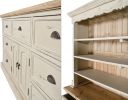 Farmhouse Cote De Azur Hutch In White Chalk And Natural Finish