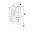 Farmhouse Cote De Azur Hutch In White Chalk And Natural Finish