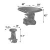 One Of A Kind Teak Obsidian Bar Table Set Of 5