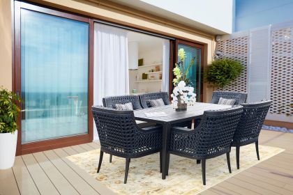 Monterey Outdoor Dining Table Set Of 7 (Kit)