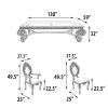 Platine Rococo Dining Table Set Of 9 (Kit)
