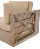 Modern Rustic  Right And Left Arm Single Seaters With Cushions