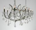 Barcelona Smoked Stainless And Crystal Chandelier