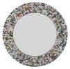 Quilled Large Pyramid Art Mirror 47" Round