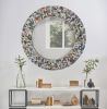 Quilled Large Pyramid Art Mirror 47" Round
