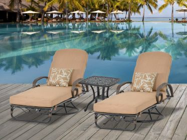 Grand Bonaire Weave  Swivel Chaise Lounge Set Of 3