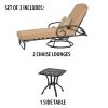 Grand Bonaire Weave  Swivel Chaise Lounge Set Of 3
