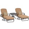 Grand Bonaire Weave  Swivel Chaise Lounge Set Of 3