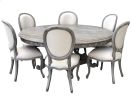 Mystique Gray Mahogany Anglia Dining Table And Chair Set Of 7