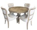 Farmhouse Diamond 48'' Round Dining Table Set Of 5