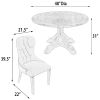 Farmhouse Diamond 48'' Round Dining Table Set Of 5