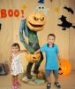Scary Pumpkin Man With Candy Holder