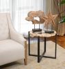 Five Point Teak Wood Star On Stand