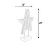 Five Point Teak Wood Star On Stand