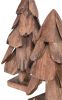 Teak Wood Pine Tree In A Stand Set Of 2