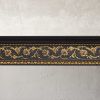 Gold Floral On Wood Tone Crown Molding 92 Inch