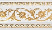 Gold On French White Floral Chair Rail 92 Inch