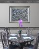 Silver Floral On Black Chair Rail 92 Inch
