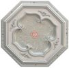 Silver Four Leaf Clover And Silver Frame Octagon Chandelier Ceiling Medallion 24In