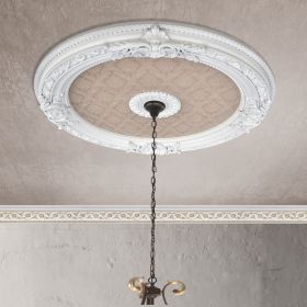 Blanco Round Chandelier Ceiling Medallion 36In
